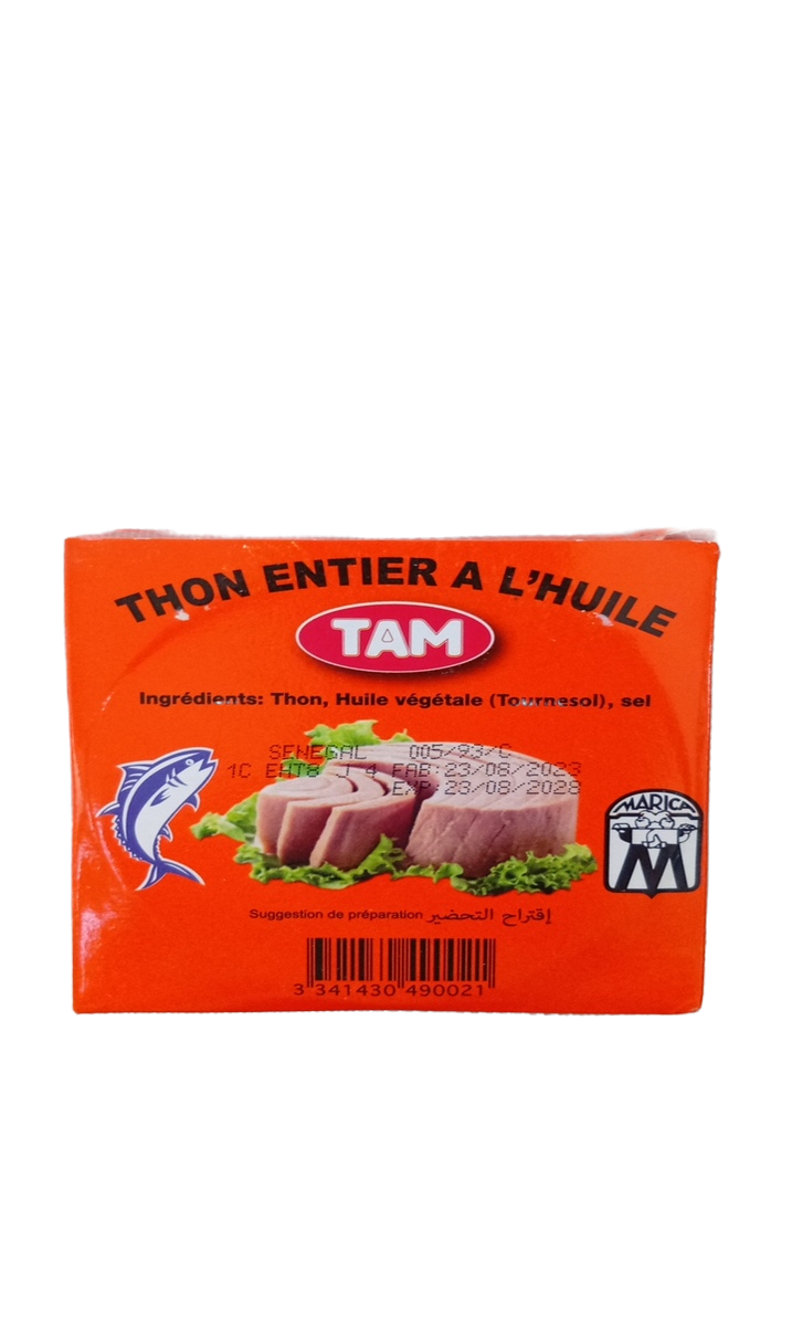 Tam Thon Entier à l’huile Végétale 125G