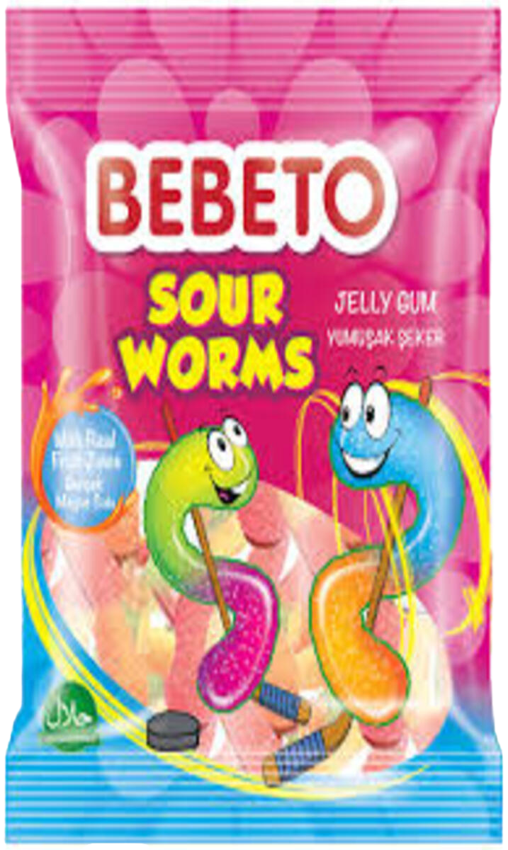 Bebeto Sour Worms 100G