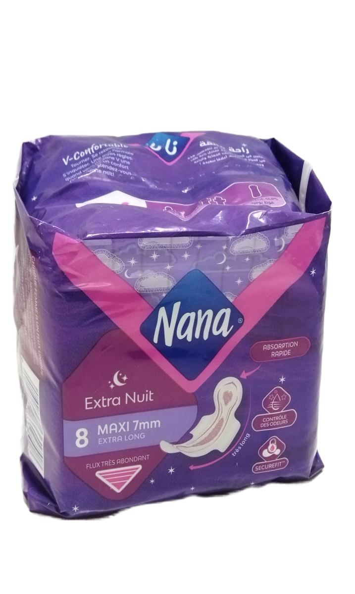Nana Serviettes hygiéniques Maxi Nuit x8