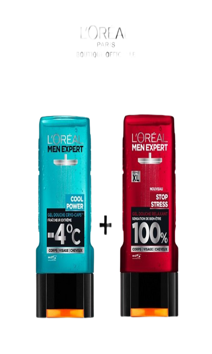 L’Oréal Men Expert  Lot de 2 Gels Douche 2x300ML