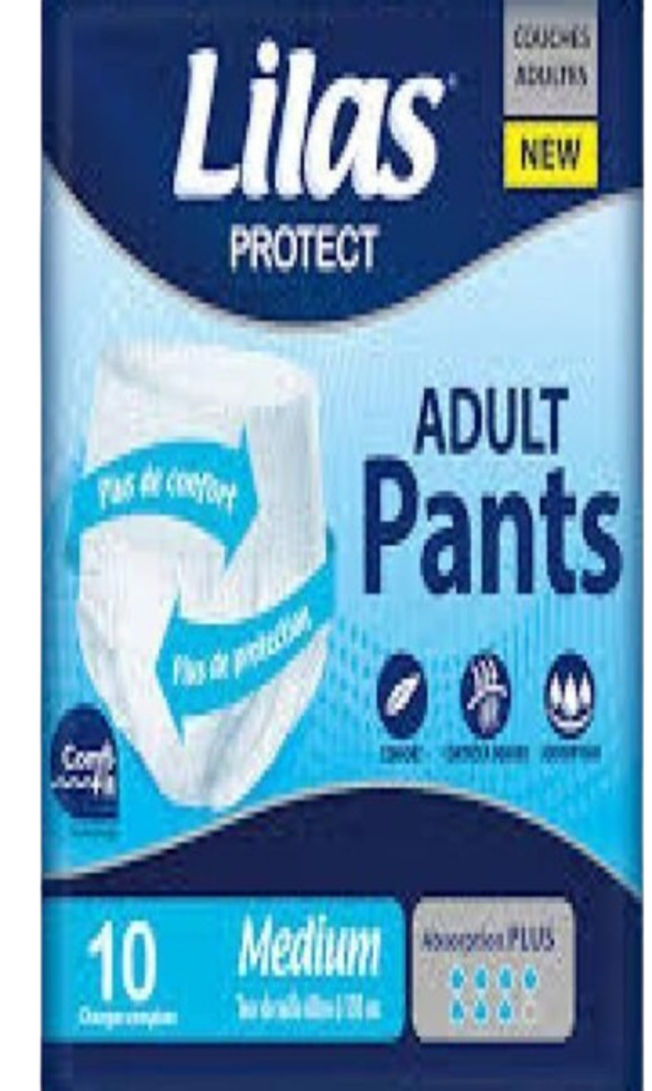 Lilas Couche Adulte Culottes M 10P