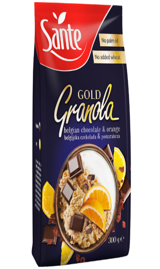 Sante Gold Granola Choc+Orange 350G