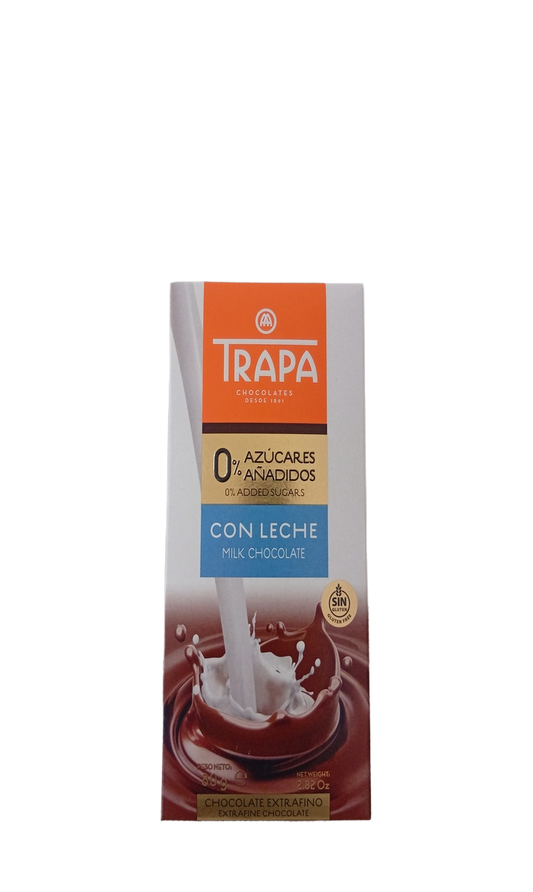 Trapa Zero Milk Chocolate 80G