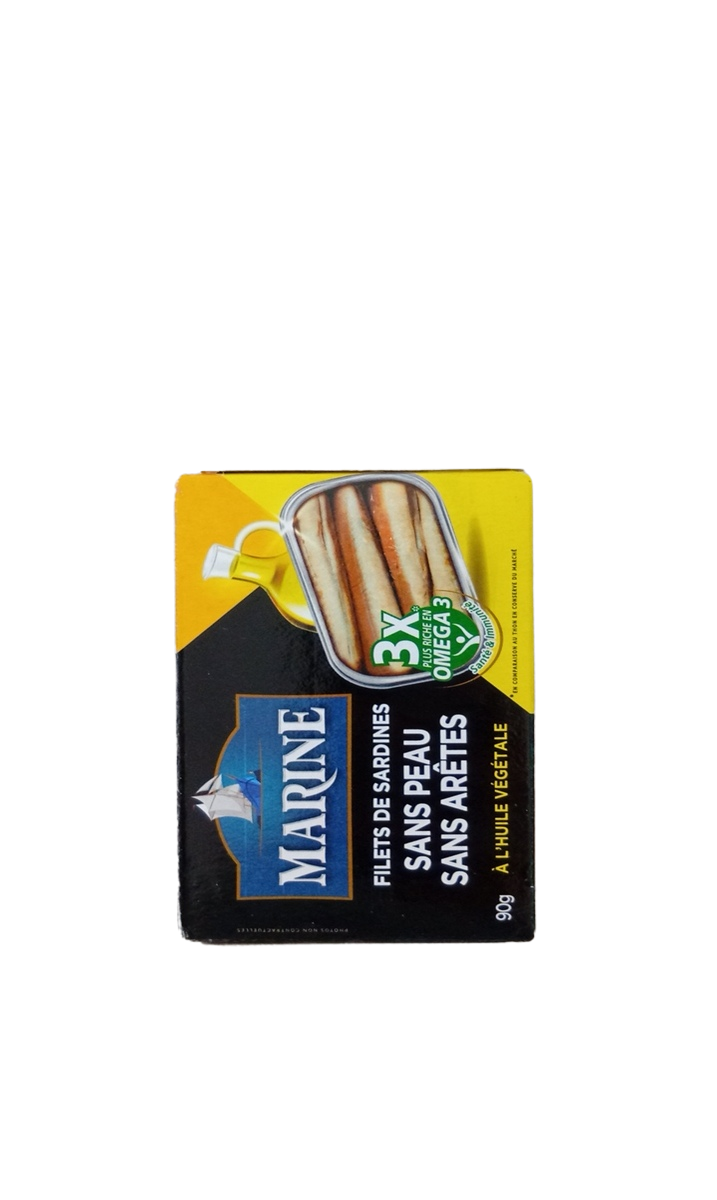 Marine Sardines à l’huile Végétale 90G