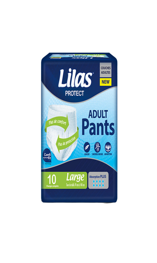 Lilas Couche Adulte Culottes L 10P