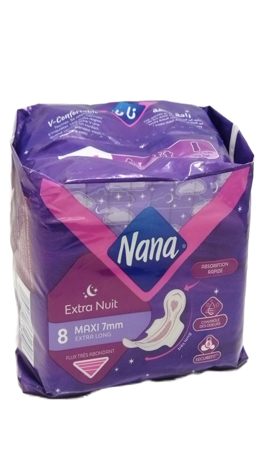 Nana Serviettes hygiéniques Maxi Nuit x8