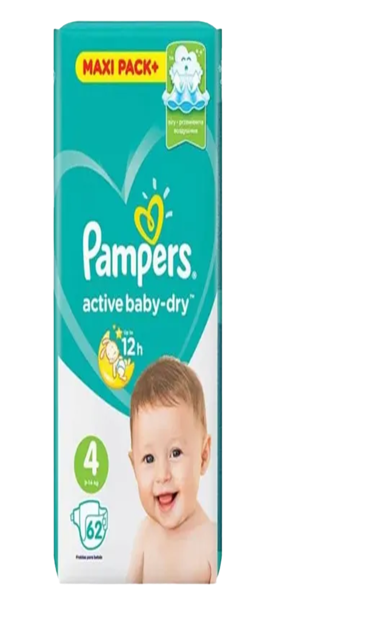Pampers Couche Nº4 62P