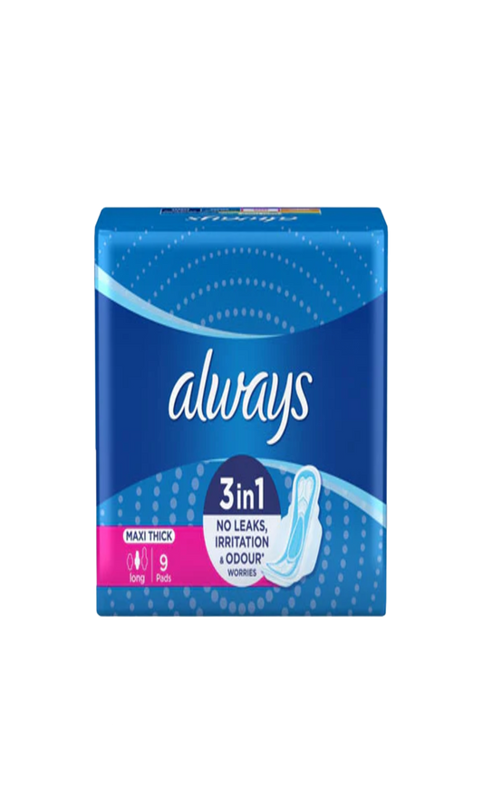 Always Serviettes hygiéniques Maxi Long x9