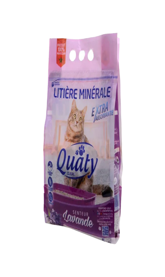 Quaty Litière Parfume Pour Chat Lavande 5L